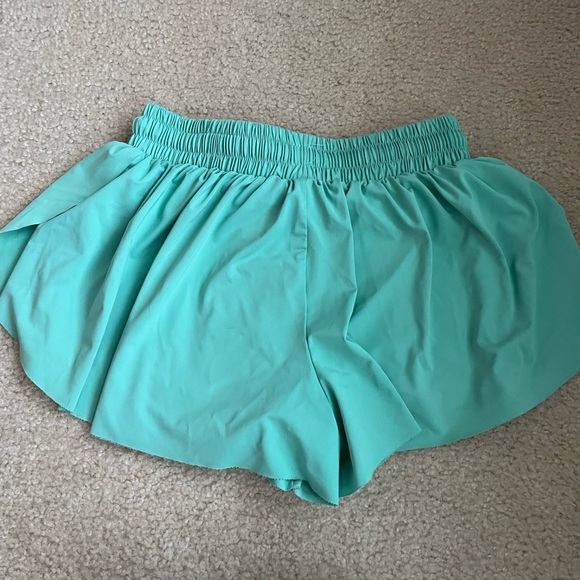 Mint Green Butterly Athletic Shorts - Picture 4 of 5